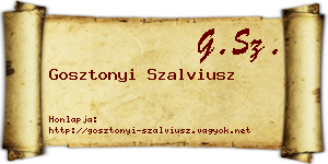 Gosztonyi Szalviusz névjegykártya